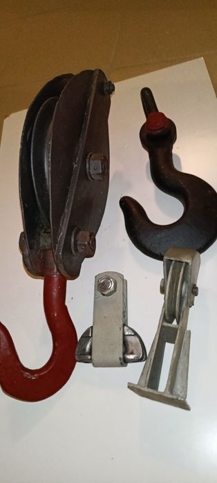 Zblocze, rolka, bloczek budowlany, kółko wyciąg., hak-cena za wszystko