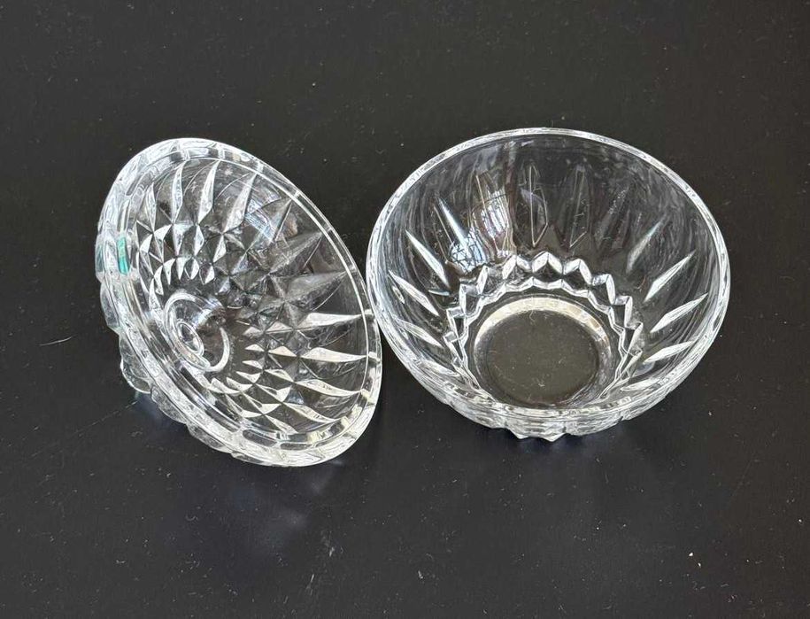 Bomboneira / Açucareiro em Vidro Prensado - Estilo Cristal