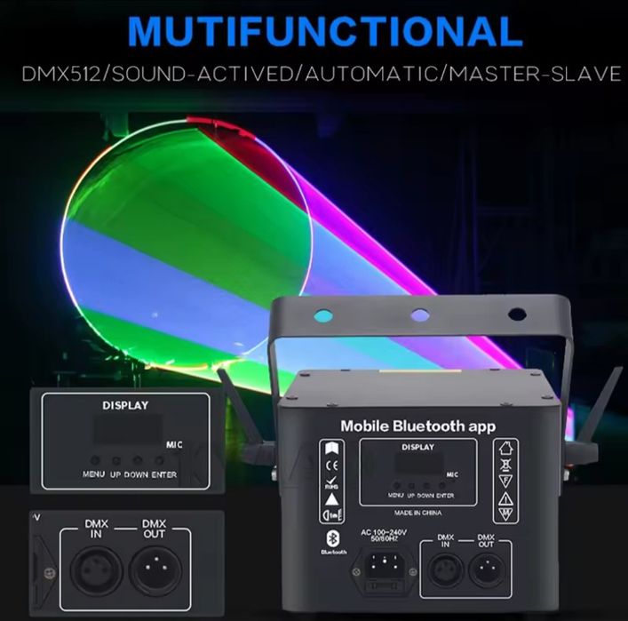 Laser 5W  projekcja animacja z aplikacją mobilną bluetooth