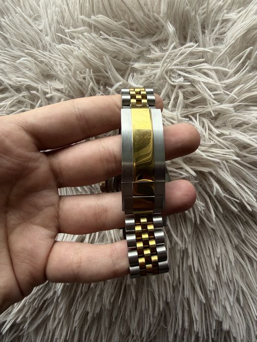 Seiko Automat 36 mm 2 Tone Czarna Tarcza Jubilee