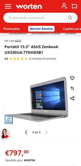 Asus UX330U | intel i7 | 8gb ddr4 | 256gb SSD