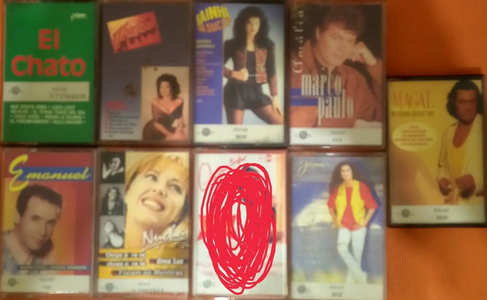 cassetes de varios artistas e albuns