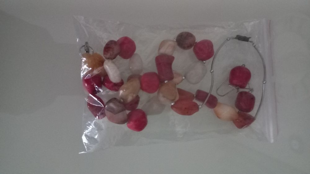 Komplet biżuterii naturalne kamienie