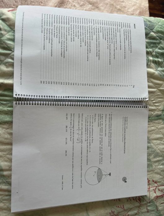 Sebenta de exercícios Matemática A