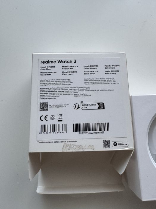 Realme Watch 3 – komplet z pudełkiem