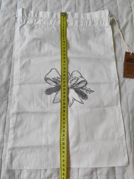 Bawełniany woreczek do przechowywania pokrowiec organic cotton 29x43