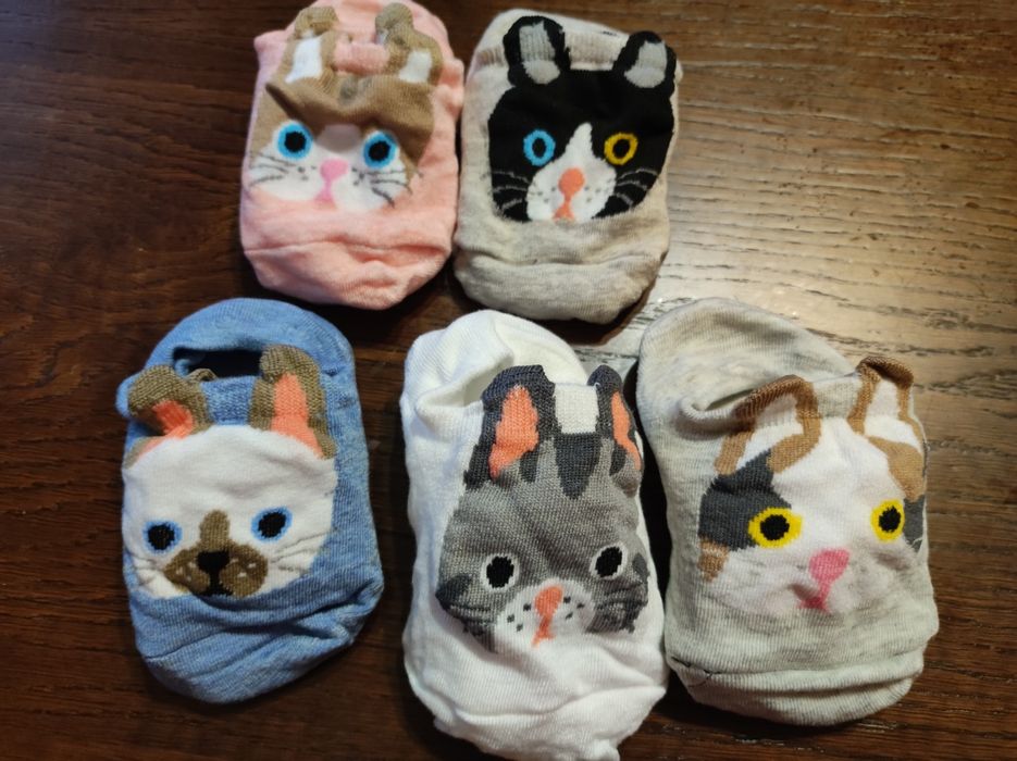 Skarpetki niemowlęce kotki