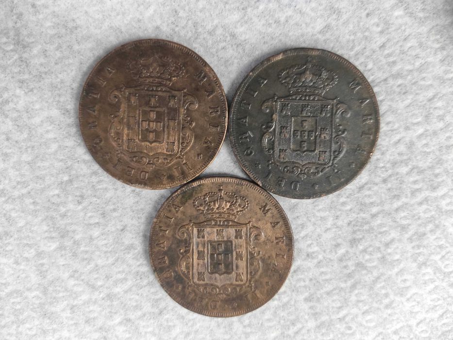 Moedas XX Reis 1847, 1848, 1849