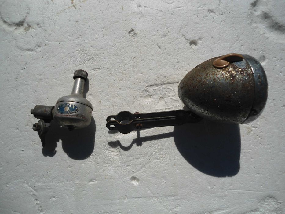 Vintage Farol frontal de bicicleta + dinamo