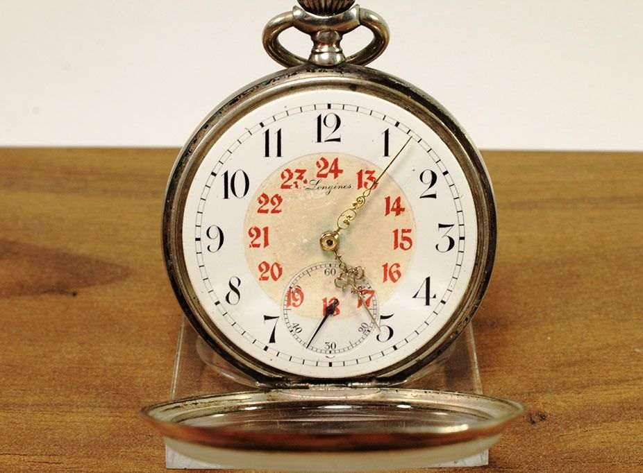 Relogio de bolso Longines em Prata 1903 Grand Prix