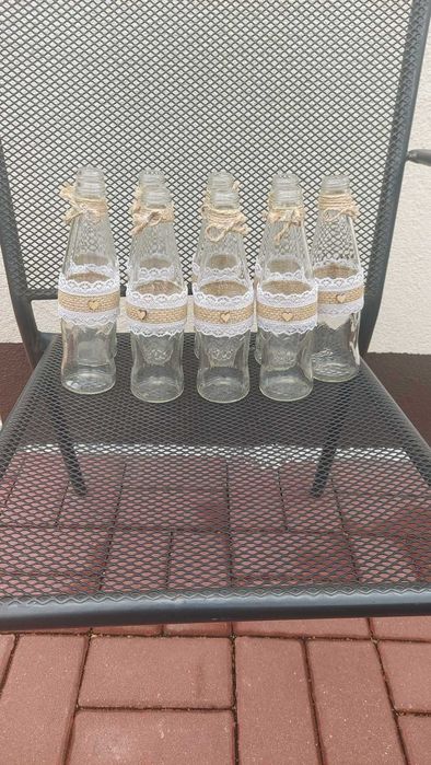 Butelki, wazoniki boho weselne