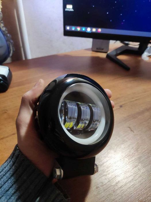 Лед фара 12v 30 Вт  на мото  , вело та электро  , самокат