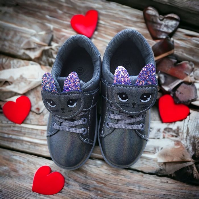 Ostatnie 25! TOTALNA WYPRZEDAŻ! Dziewczęce Trampki Na Rzep