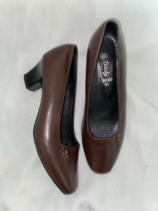 Brązowe retro buty skora 36