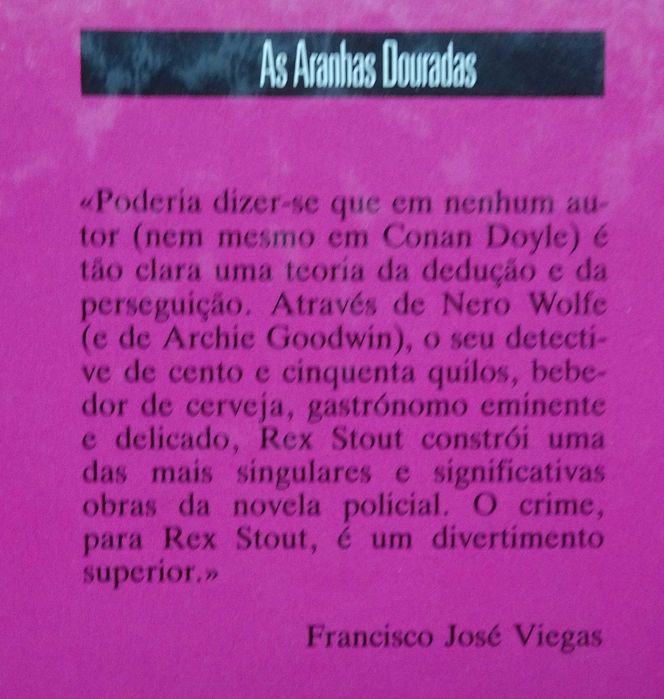As Aranhas Douradas de Rex Stout