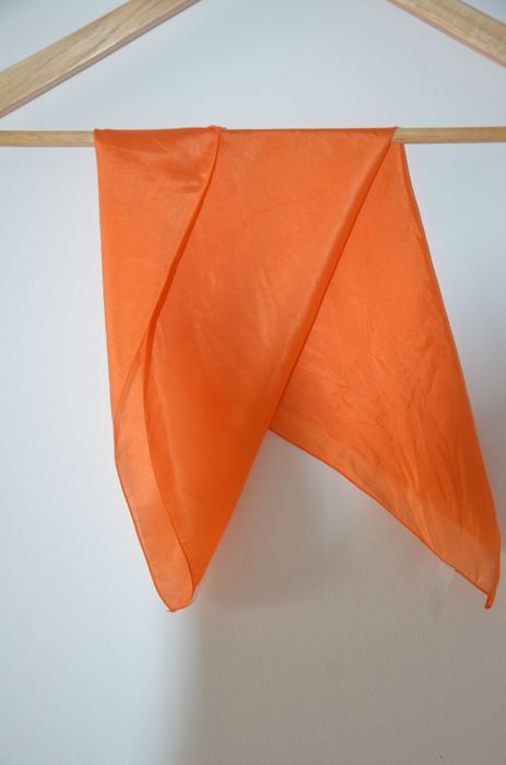 43x41 chusta apaszka pomarańcz 100% silk jedwab