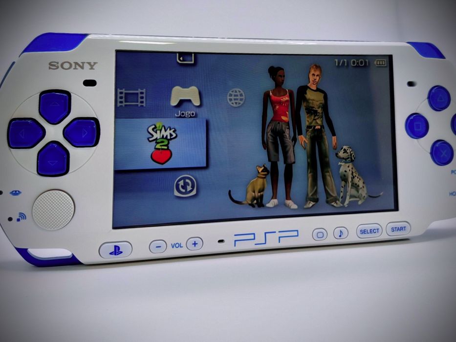 PSP 3000 White Blue