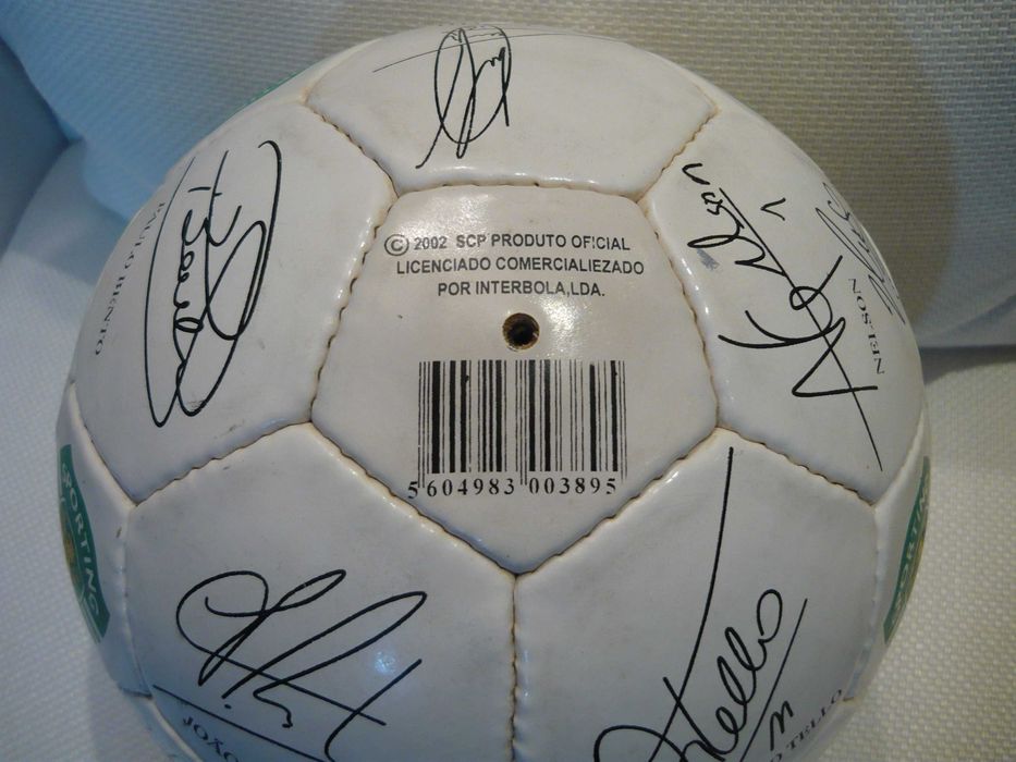 Bola SCP Oficial - Autografo Cristiano Ronaldo 2002/03 Colecionadores