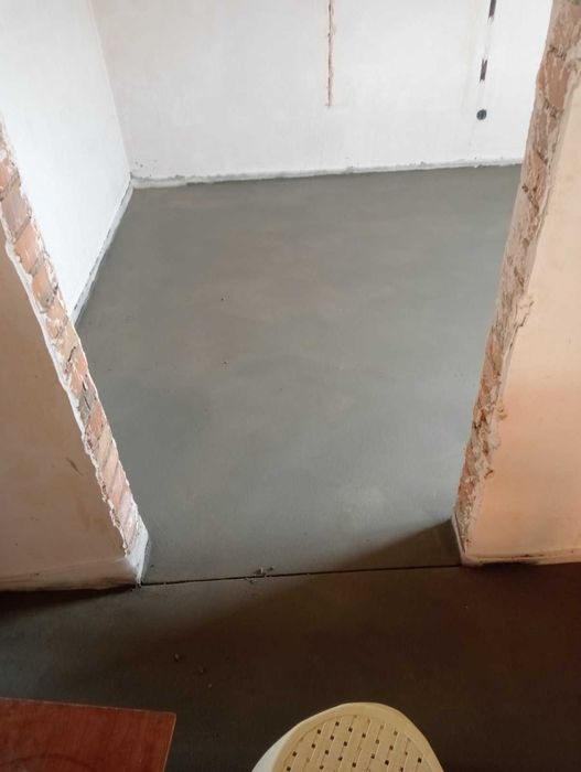 Напівсуха стяжка підлоги за 1 день, полусухая стяжка пола, заливка