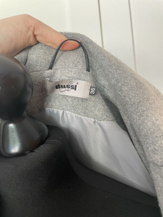 Plaszcz jesienny szary welna DUSSI S