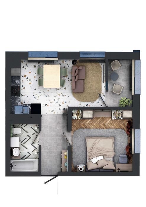 1-кімнатна квартира за адресою вул. Капеланська (площа 46,3 м²) - Atlanta.ua - фото 2