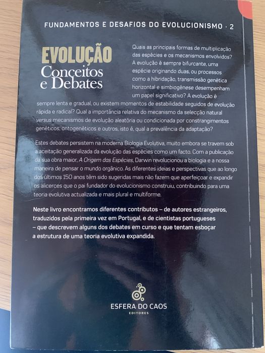 Livro “Evolucão: Conceitos e Debates”