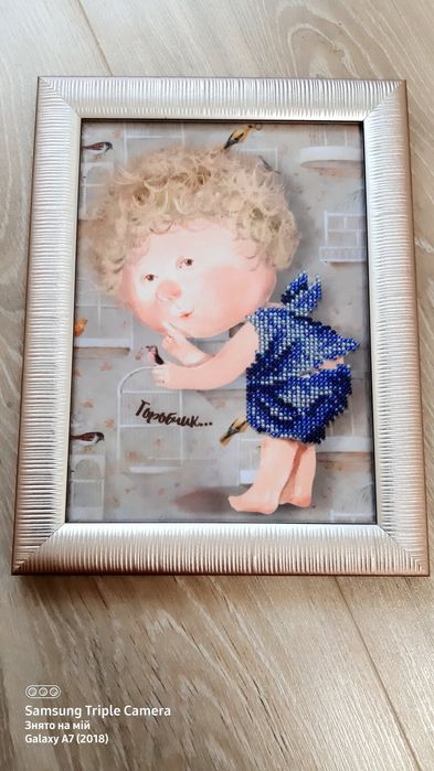 Картина вышитая бисером по мотивам Гапчинской