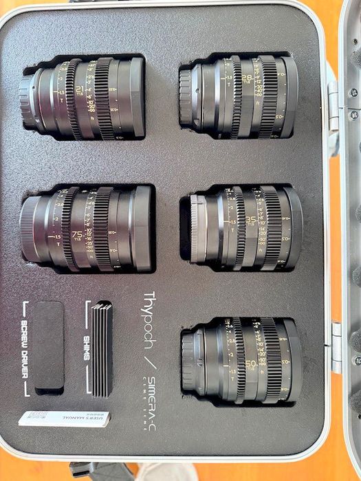 Thypoch Simera-C T1.5 Full Frame 5 Lens Kit Sony E-Mount + Case + 2 ND