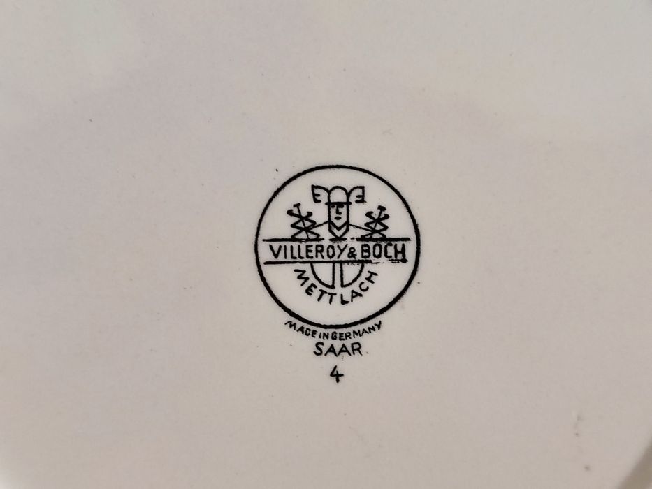 Villeroy & Boch talerz #4 dekor myśliwski „Hunting Satire” SAAR, 1952+