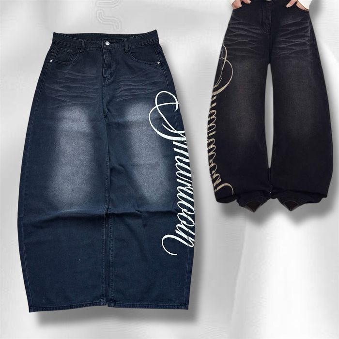 Gothic baggy y2k jeans джинси широкі rap sk8 racer represent baggy