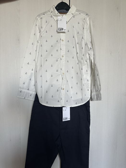 H&M 7-8 рубашка та чіноси