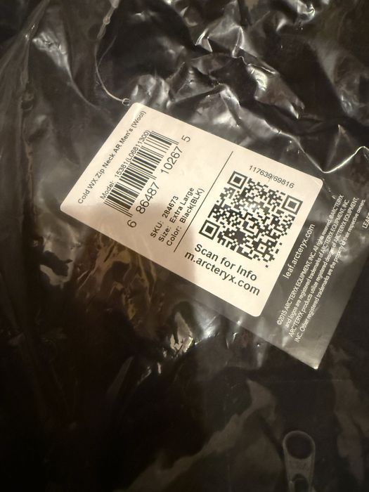 Arcteryx LEAF . Koszulka Cold WX Zip Neck AR. XL. Nowy. Black.