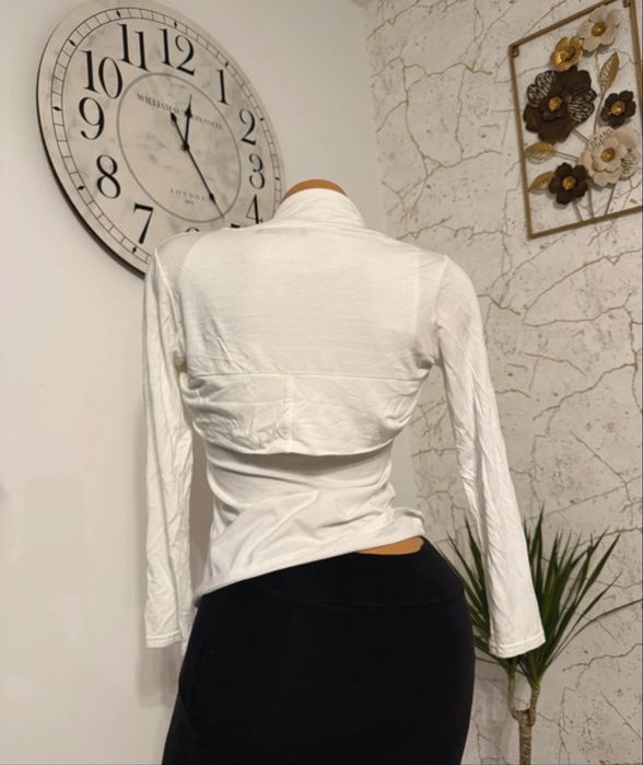 Białe bolerko etola y2k vintage old school hit lat 2000