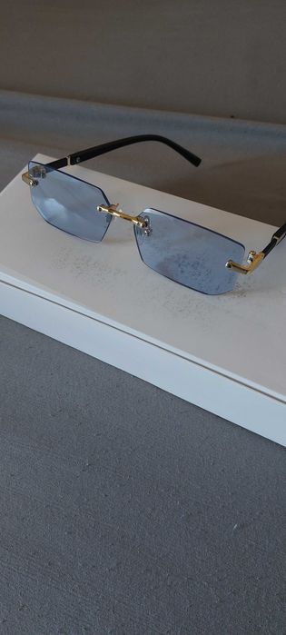 okulary cartier jasnoniebieskie