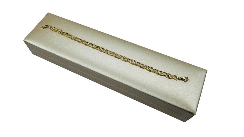 złota bransoletka ażurowa segmentowana 20cm próba 585 3,73g 20 cm