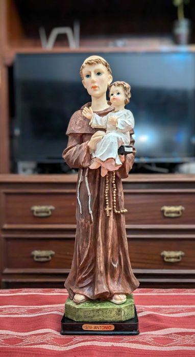Figura de Santo António com o Menino | 37 cm | Com Caixa | Novo