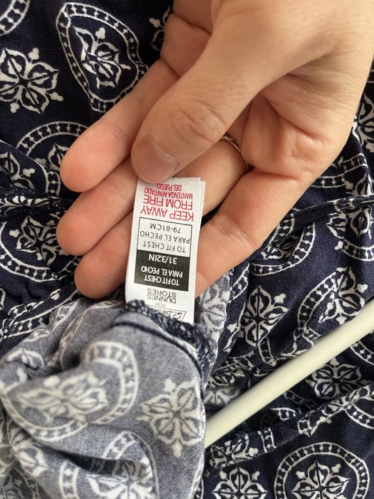 Kombinezon granatowy na ramiączkach wzory 100% wiskoza boho xxs 152