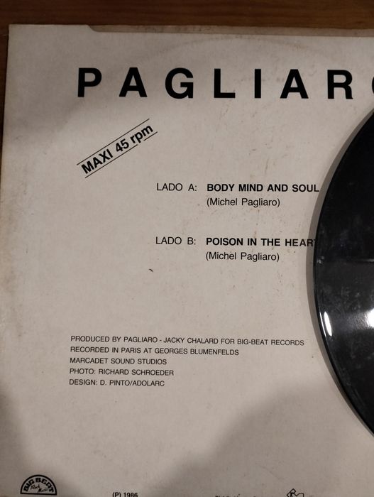 Disco de vinil Maxi Single Pagliaro