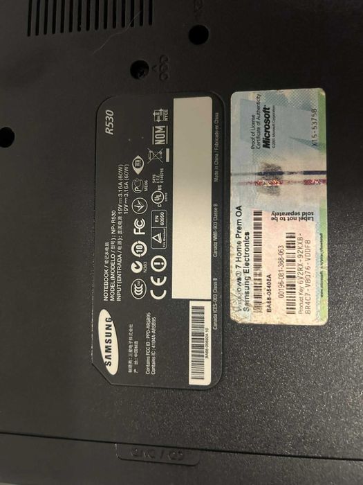 Laptop Samsung R530