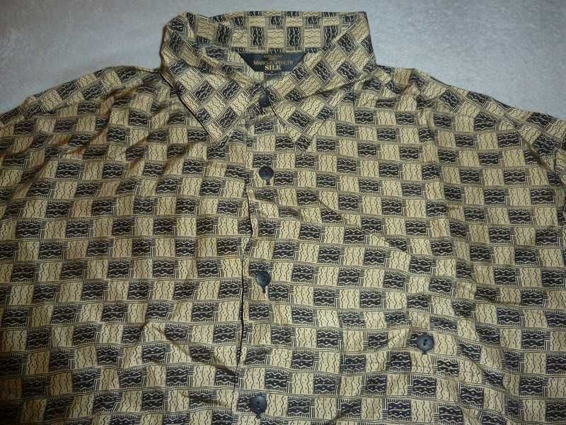 Camisa nova pura seda padronizada Marks & Spencer 3 / M - SALDO