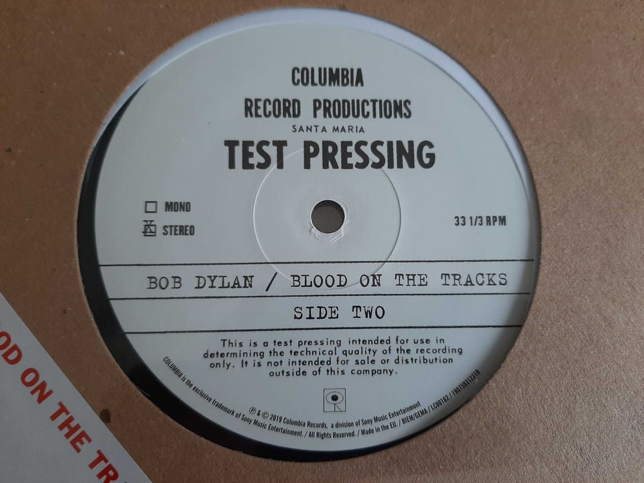 Bob Dylan - Blood On The Tracks Test pressing - Europa - Vinil LP