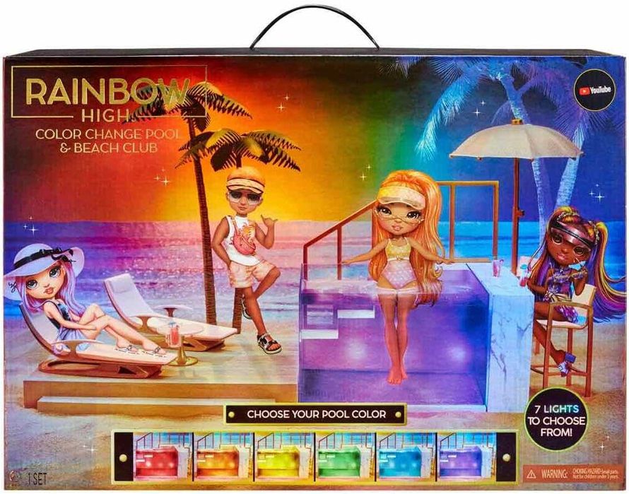 Басейн Rainbow High Color Change Pool & Beach з підсвіткою