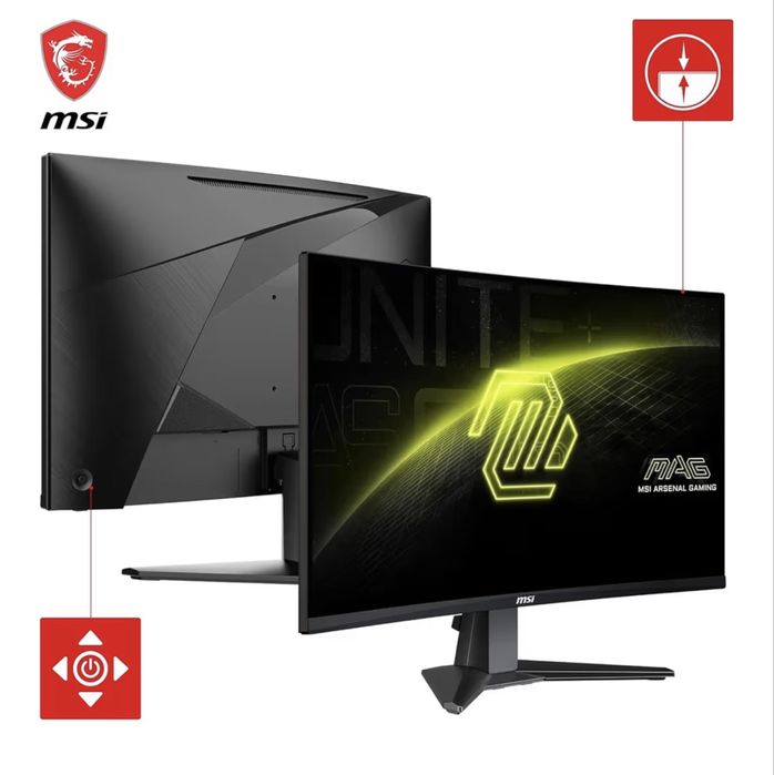 Монитор MSI MAG 27C6F 27  дюймов FHD Curved Gaming Monitor - 1500R 1920 x 1080 Rapid VA Panel, 180 Hz