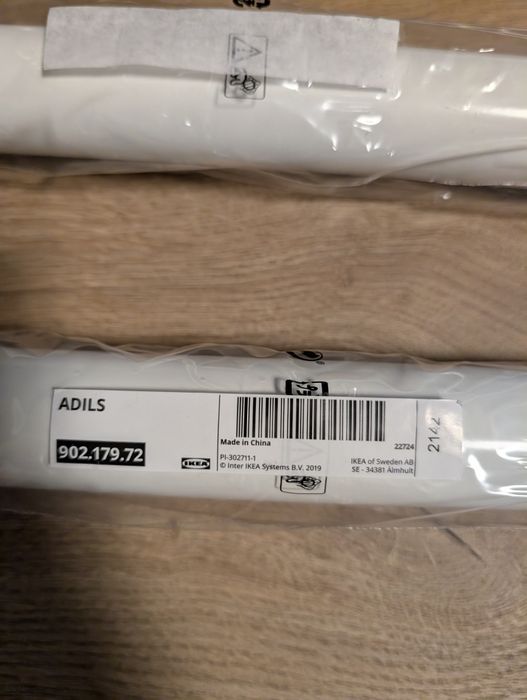 Nogi Adils Ikea nowe 3 szt biale