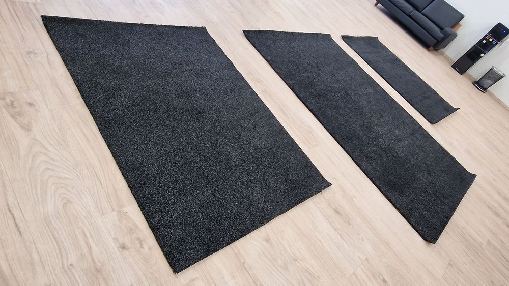Conjunto de 3 carpetes pretas64862011832451123