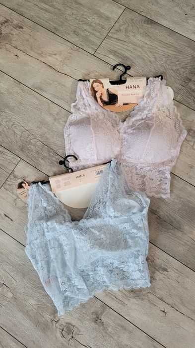 Hana dwa koronkowe biustonosze nowe XL/2XL