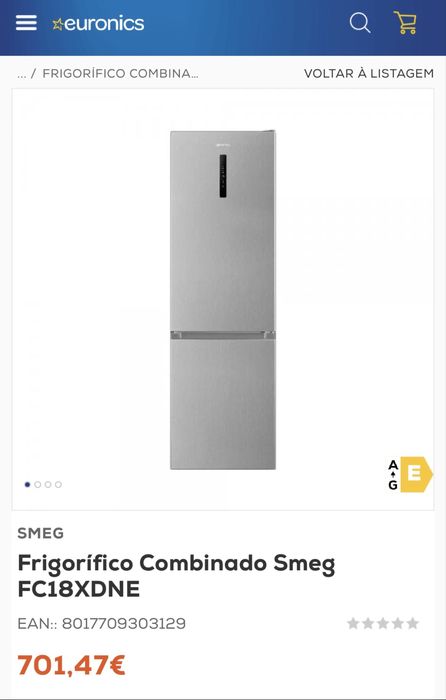 Frigorifico combinado Smeg
