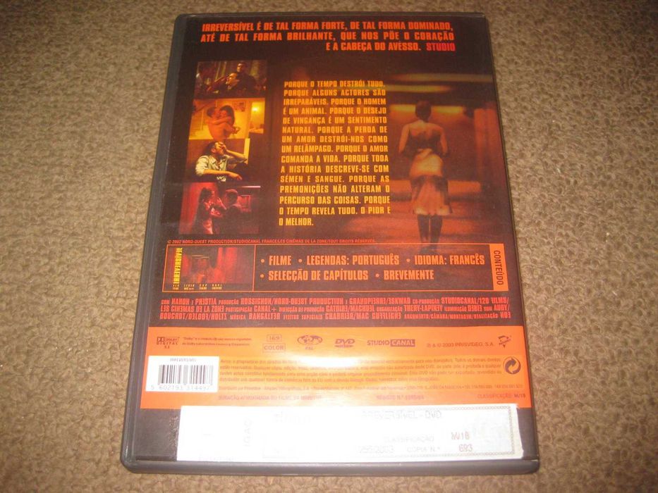 DVD "Irreversível" com Monica Bellucci