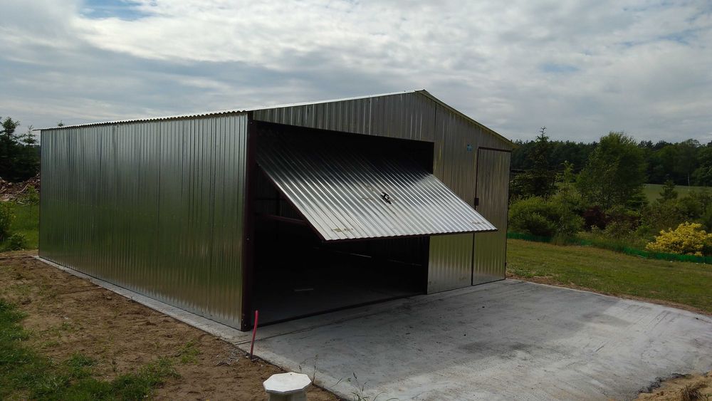 Garaż blaszany 6x6 Ocynk