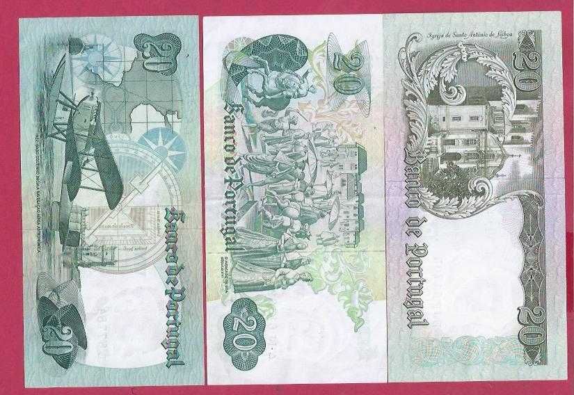 NOTAS  7 Republica  1.000 esc 100 esc  50 esc 20 escudos